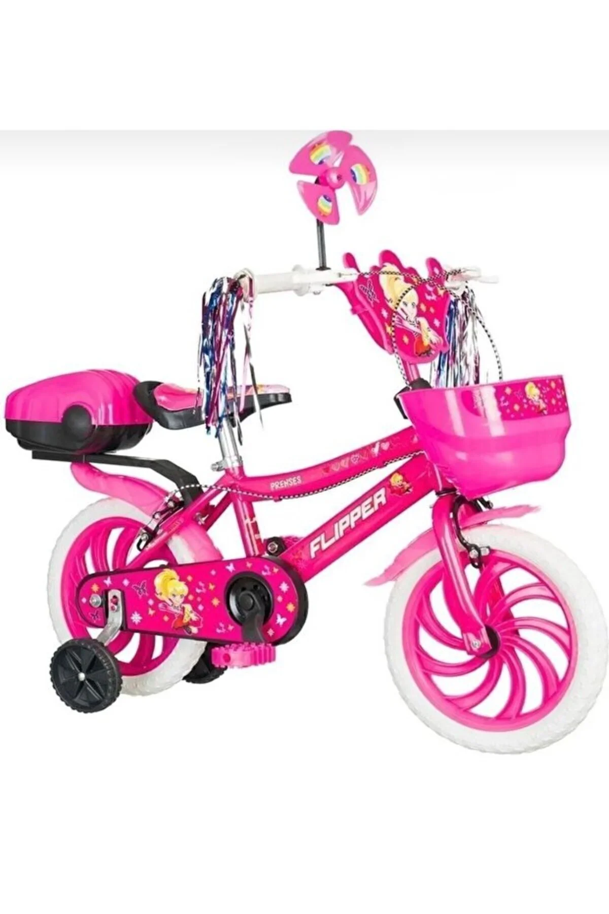 Twirl Pink Kız Çocuk Bisikleti – Destek Tekerli, Sepetli & Zilli | 3–6 Yaş - Pembe 2