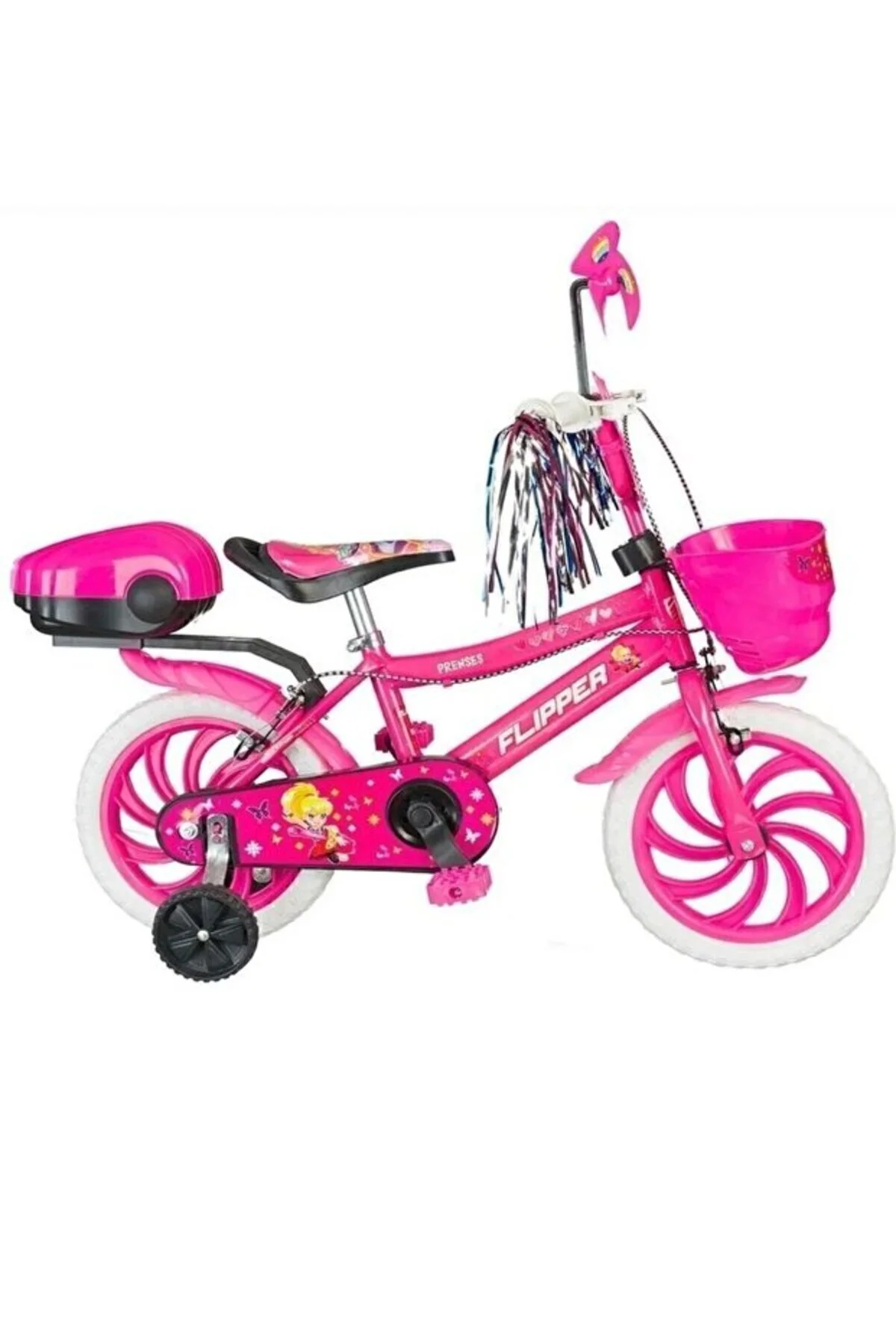Twirl Pink Kız Çocuk Bisikleti – Destek Tekerli, Sepetli & Zilli | 3–6 Yaş - Pembe 3