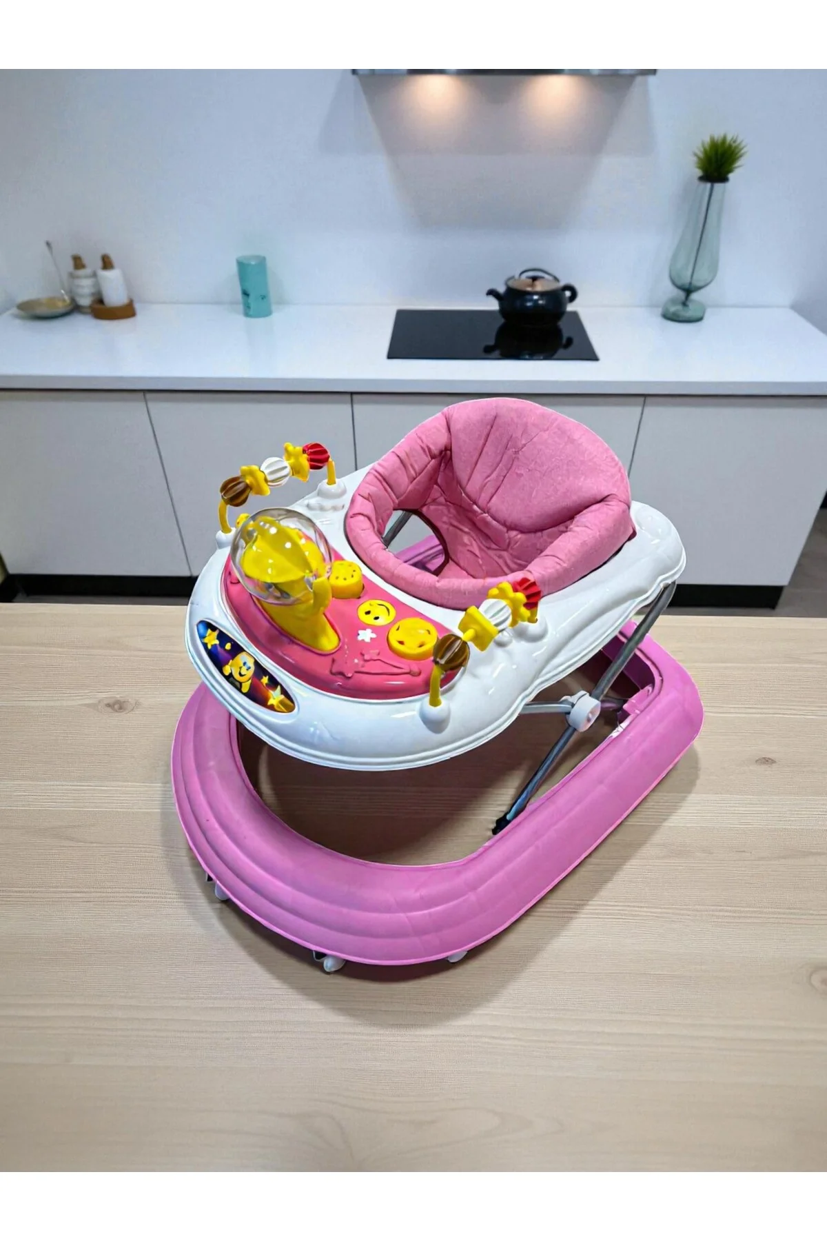 StepX Ultra Müzikli Işıklı Yürüteç | Gelişim Destekli Eğitici | 10 Tekerlekli Yürüteç - Pembe 2